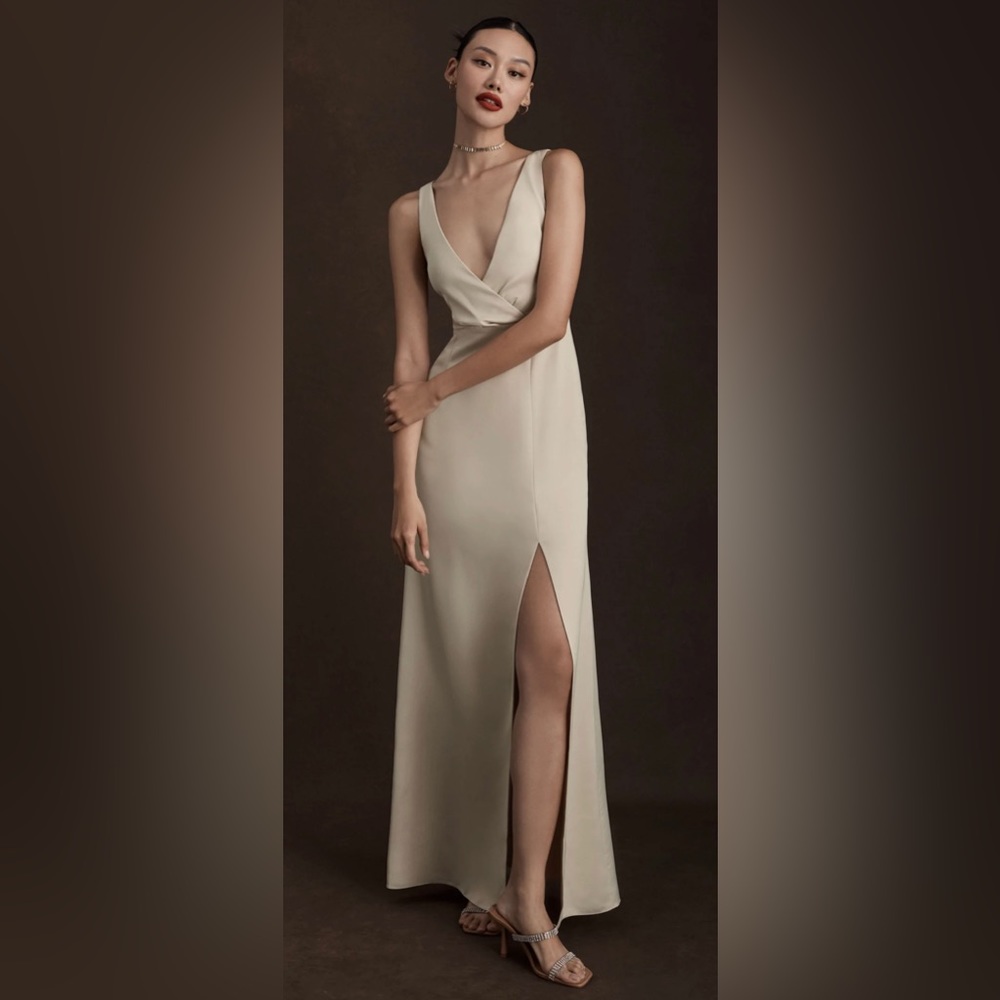 BHLDN Cream Maxi Dress